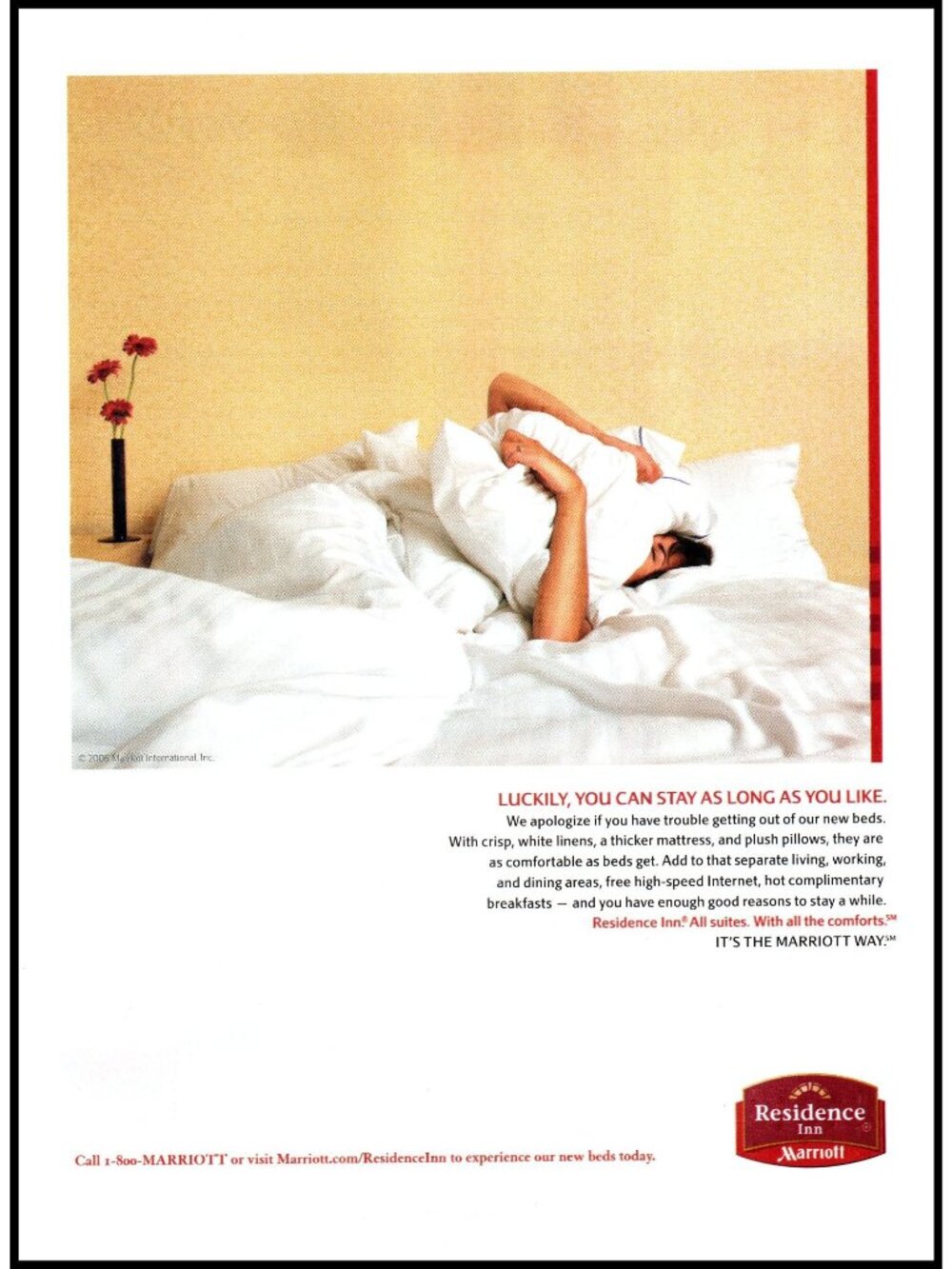 2006 Marriott Residence Inn Vintage Print Ad Business Travel Hotel Wall Art